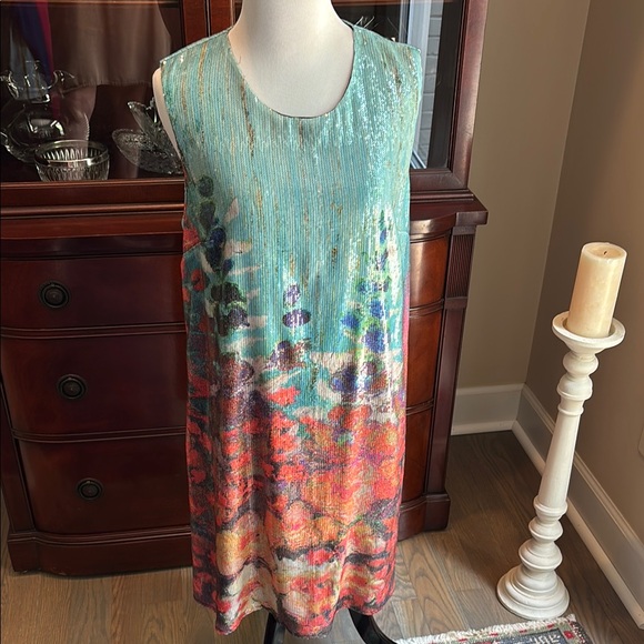 CLOVER CANYON Sequin Shift Dress Size Medium - Picture 2 of 8